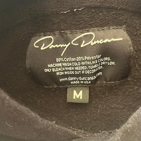 Black cotton Danny Duncan Virginity Rocks hoodie Sz. MED - Picture 3 of 6